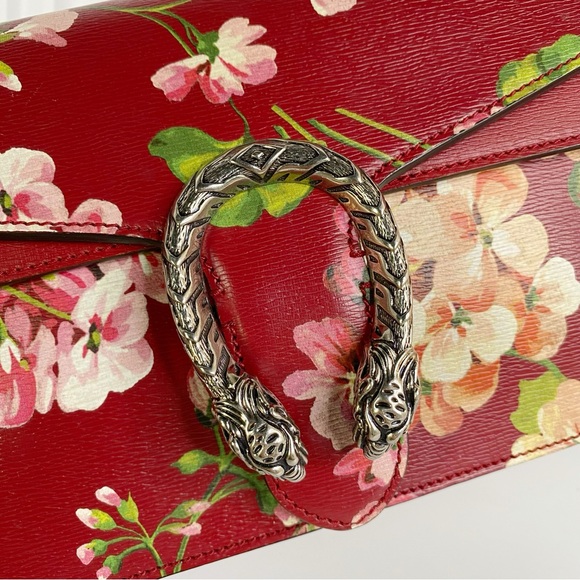 Gucci Dionysus Bag Blooms Print Leather Small Print Red - Picture 3 of 13